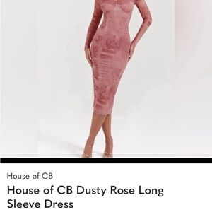 House of CB Mauve Long Sleeve Dress